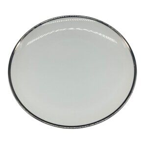 set 2 cordon bleu registered fine China solitaire 610 dinner plate silver READ